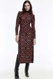 Smythe Side Slit Dress - Copper Medallion at Garmentory